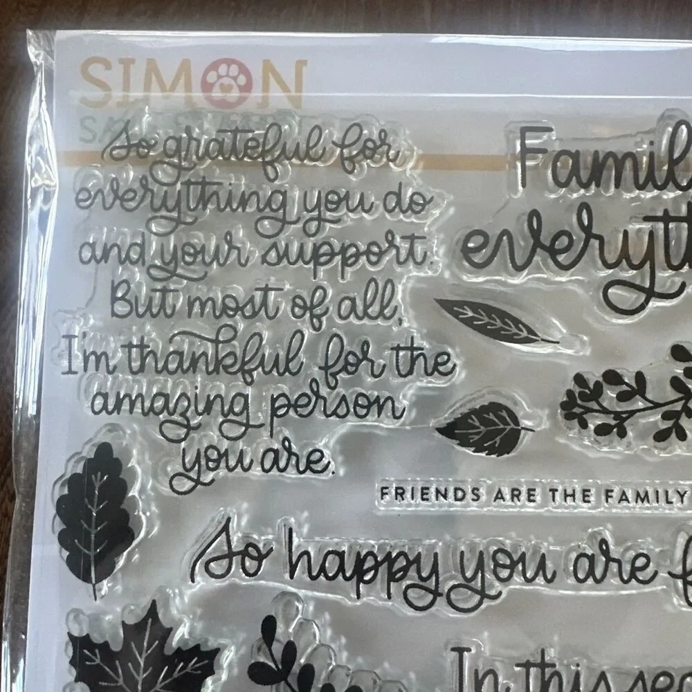 Simon Says Stamp Thanks and Leaves November 2018 Card Kit incomplete